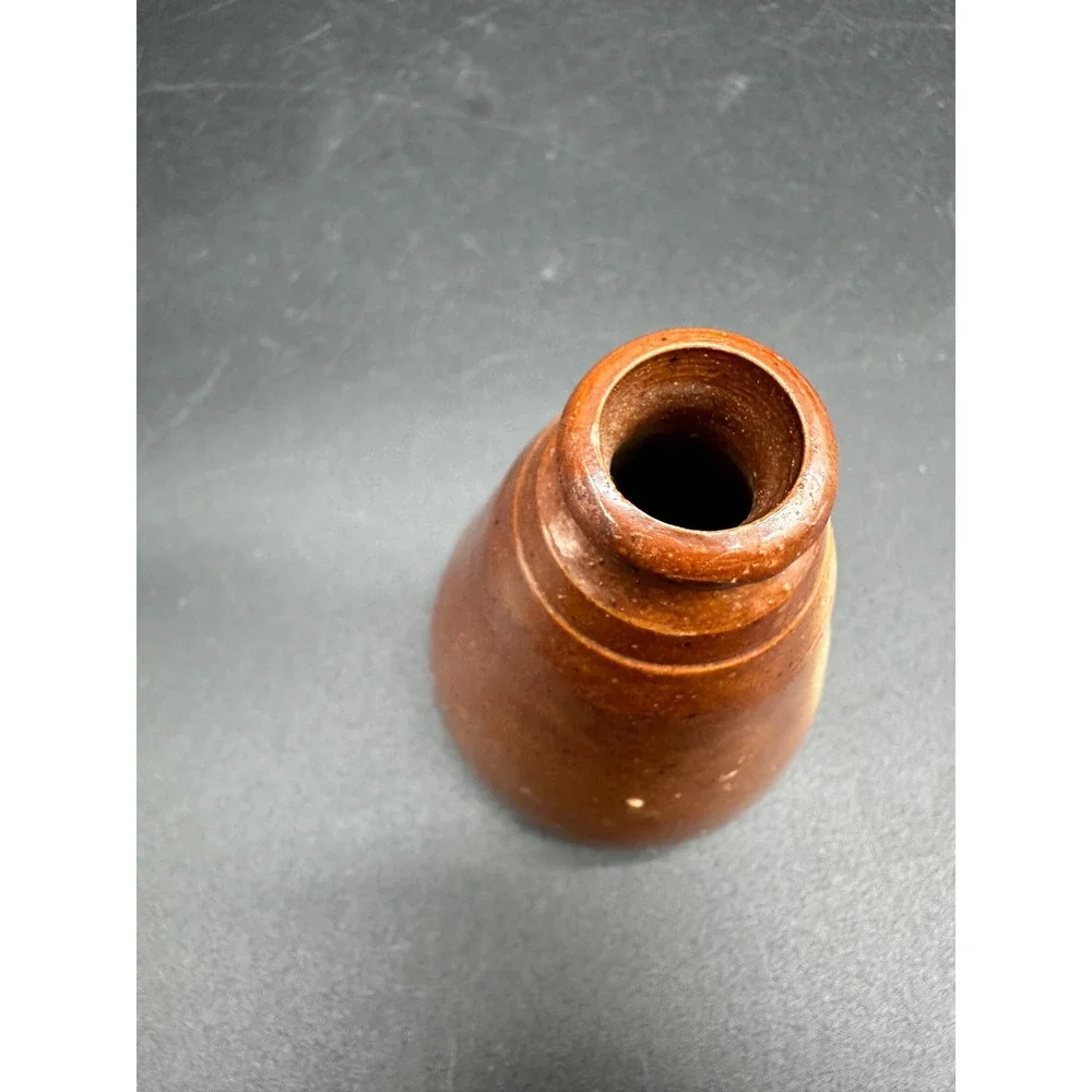 Vintage Brown Stoneware Bottle Figurine Rustic Pottery Home‎ Decor Accent Piece